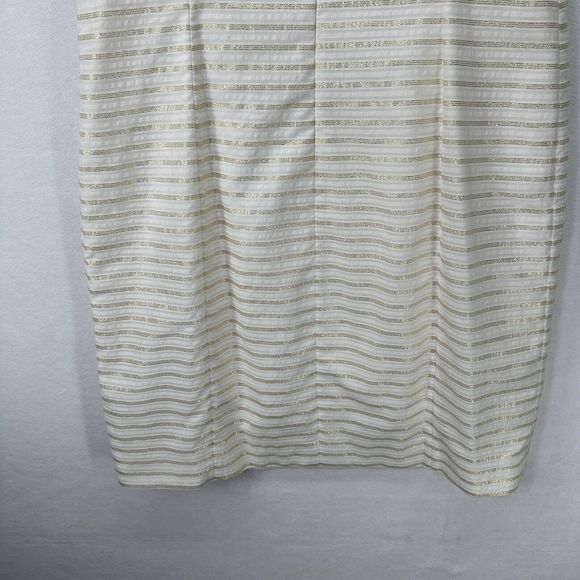 Lilly Pulitzer Henley Corded Organza Gold Stripe Knee Length Dress Size 8 - Picture 8 of 16
